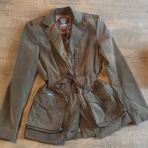 Camo green lightweight rain jacket